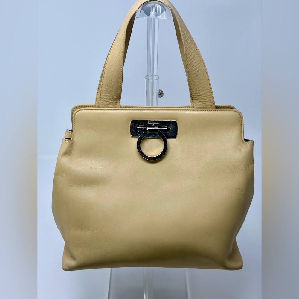 Salvatore Ferragamo Tan Top Handle Bag - PROJECT